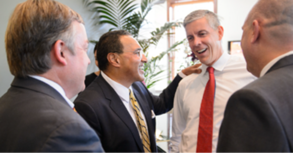 Arne Duncan amd Freeman A. Hrabowski